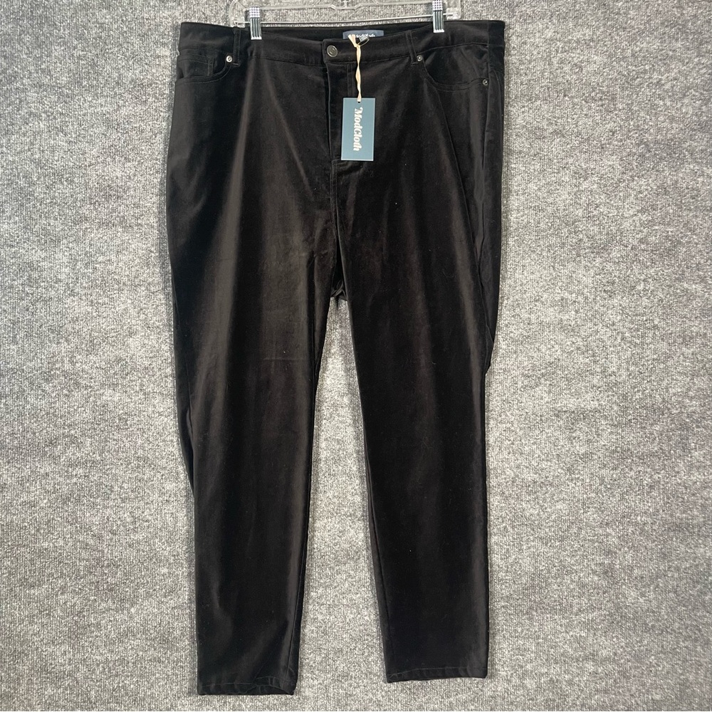 ModCloth NWT Women’s 18‎ Black Velvet Pants Professional Career Holiday Emo